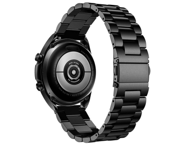 Каишка от неръждаема стомана Stainless за Samsung Galaxy Watch3 45mm, Черен