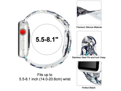 Силиконова каишка за Apple Watch Series 5 4 44mm / Series 3 2 1 42mm - Style E