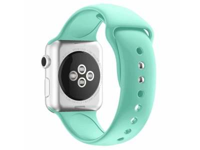 Силиконова каишка Dual Pin Buckle за Apple Watch Series 5 4 44mm, Series 3/2/1 42mm, Мента