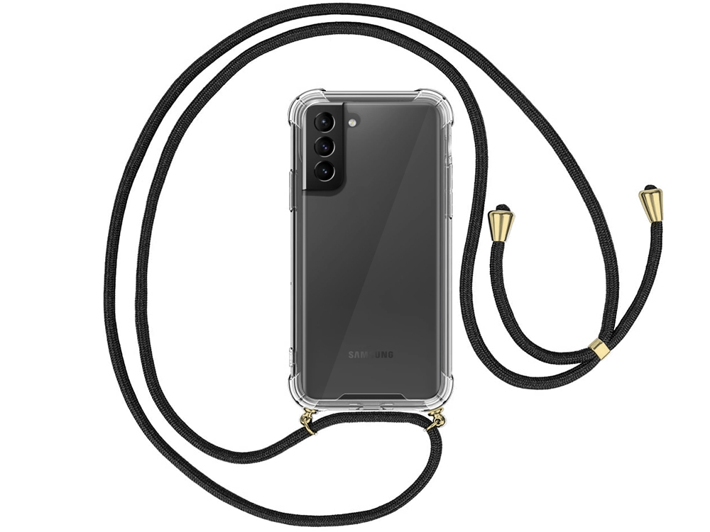 Силиконов калъф с връзка Cord Case за Samsung Galaxy S21 Plus, Черна връзка