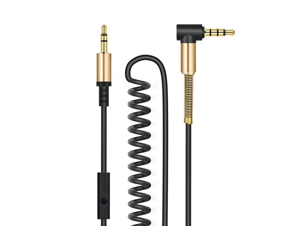HOCO Аудио кабел AUX UPA02 3.5mm с микрофон 2M , Черен