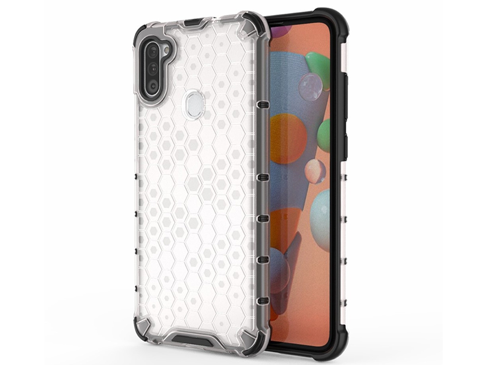 Удароустойчив калъф Shock Absorber за Samsung Galaxy A11, Бял