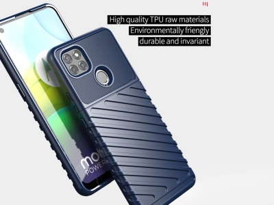 Силиконов Калъф Twill Texture за Motorola Moto G9 Power, Син