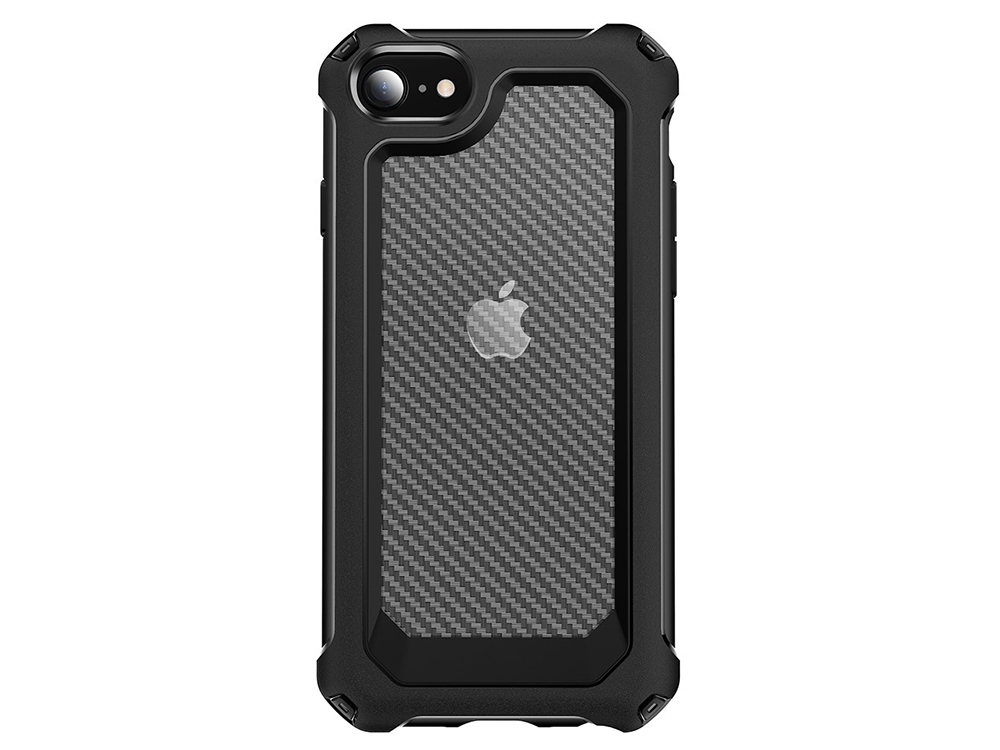 Удароустойчив калъф Carbon Hybrid за  iPhone 7/8/SE, Черен