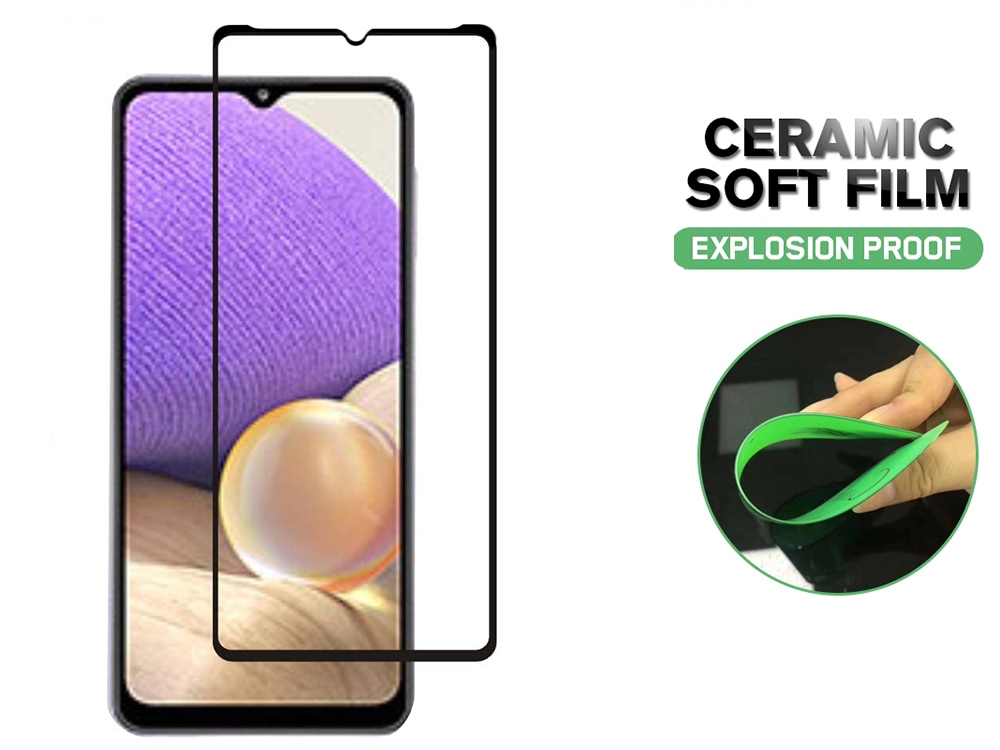 Удароустойчив протектор Hard Ceramic за Samsung Galaxy A32 5G, Черен