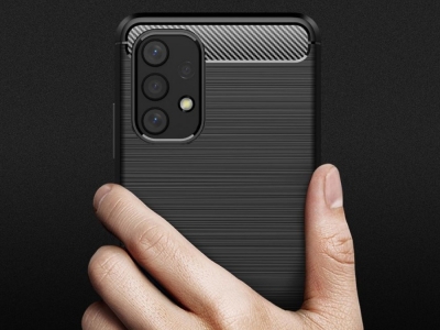 Силиконов Калъф Carbon Fibre Brushed за Samsung Galaxy A32 LTE (4G), Черен