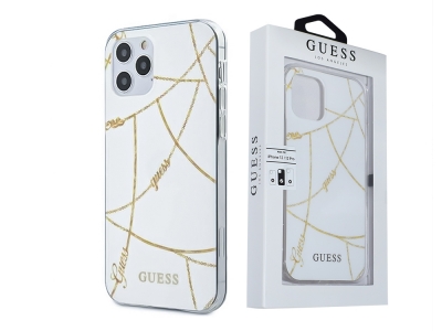 Гръб Guess CHAIN COLLECTION за iPhone 12 / iPhone 12 Pro, Бял