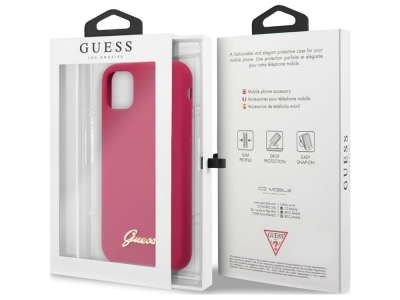 Гръб Guess Vintage Cover за iPhone 11, Бургунди