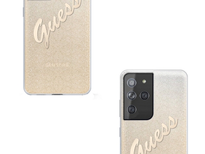 Калъф Guess за Samsung Galaxy S21 Ultra, Златист