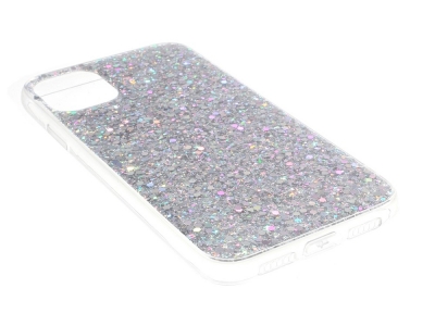 Силиконов калъф Flash Powder за iPhone 11, Сребрист