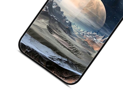 Стъклен Гръб Glass за iPhone 12 Pro / iPhone 12, Бяла планета