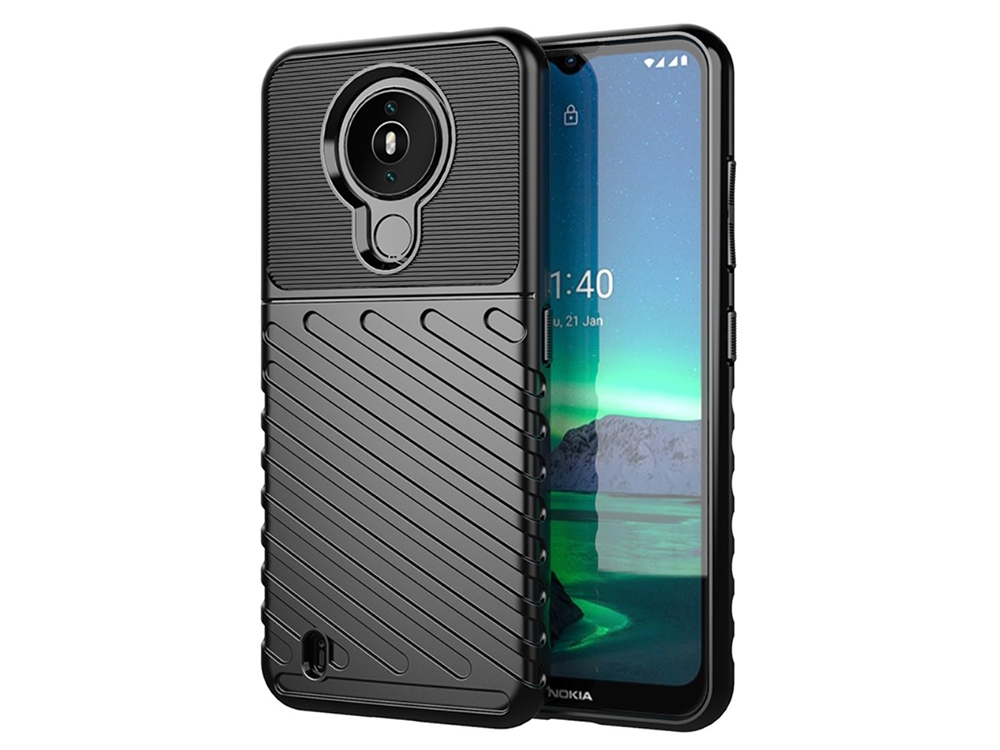 Силиконов Калъф Twill за Nokia 1.4, Черен