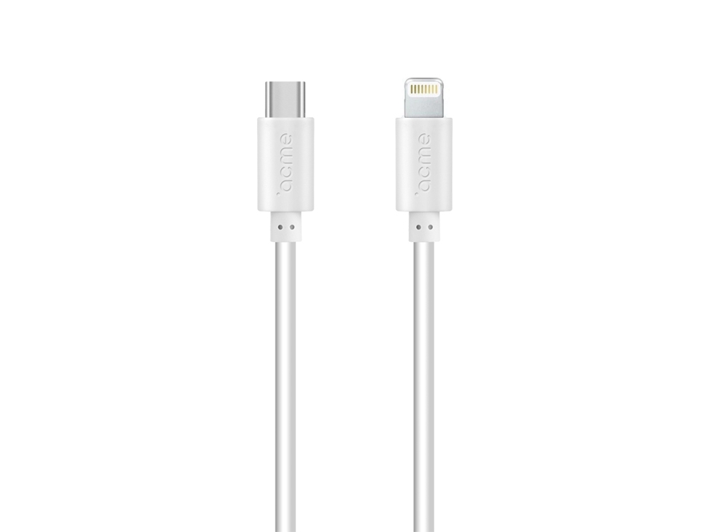 Кабел ACME CB1061W, USB-C към LIGHTNING, 1M, Бял