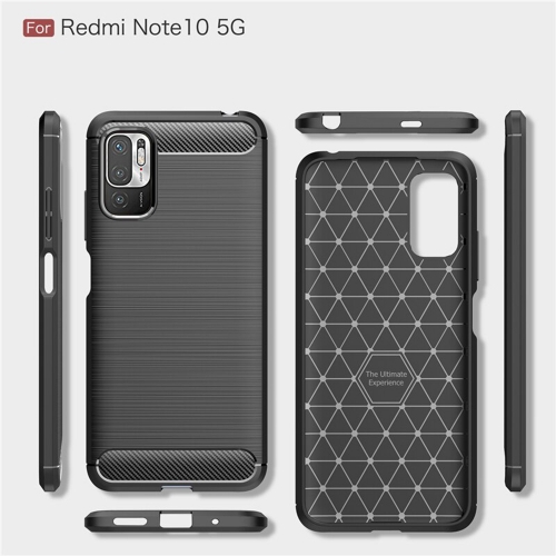 Силиконов Калъф Carbon Fibre Brushed за Xiaomi Poco M3 Pro / Poco M3 5G / Redmi Note 10 5G, Черен