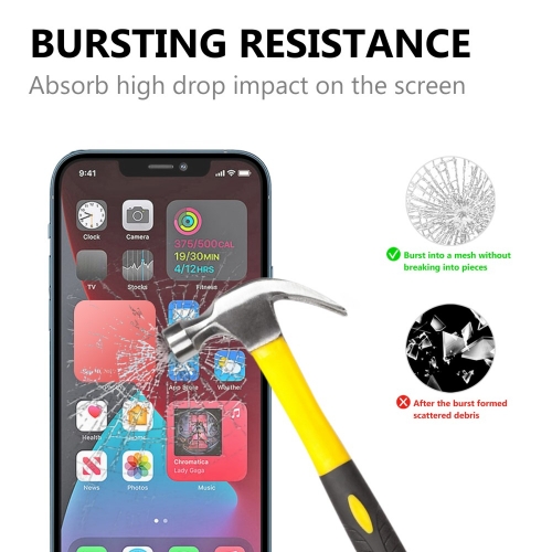 Стъклен Протектор 5D Full Glue за iPhone 13, 13 Pro, 16е, 17е, Черен
