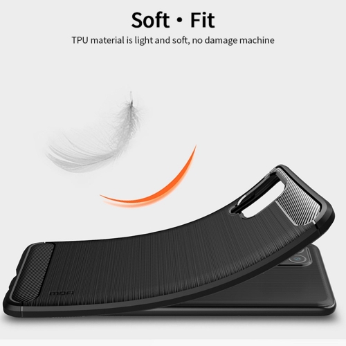 Силиконов Калъф MOFI Carbon Fiber за Samsung Galaxy A22 4G, Черен
