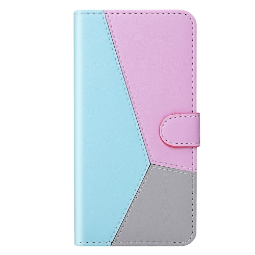 Калъф Тефтер Wallet Tri-color за Samsung Galaxy A22 4G, Син, Лилав, Сив