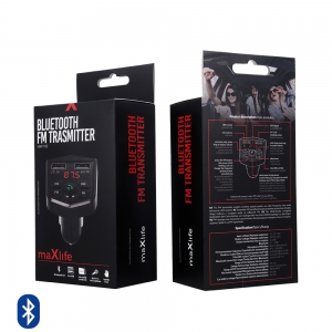 FM Трансмитер Bluetooth MXFT-02 , Черен