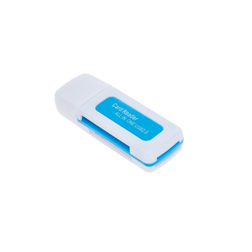 Четец за карти Titanium Blue, All in 1, USB 2.0, SD/micro SD/CF/MS/xD