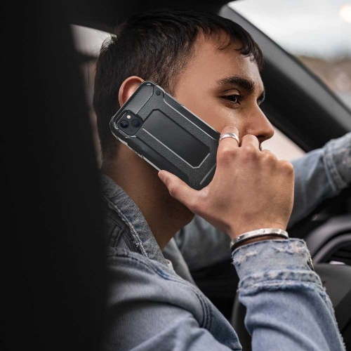 Удароустойчив калъф Armor за iPhone 13, Черен