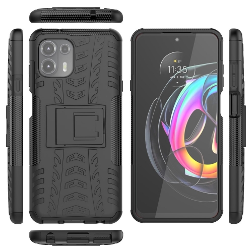 Удароустойчив Калъф с поставка Hybrid за Motorola Edge 20 Lite, Черен