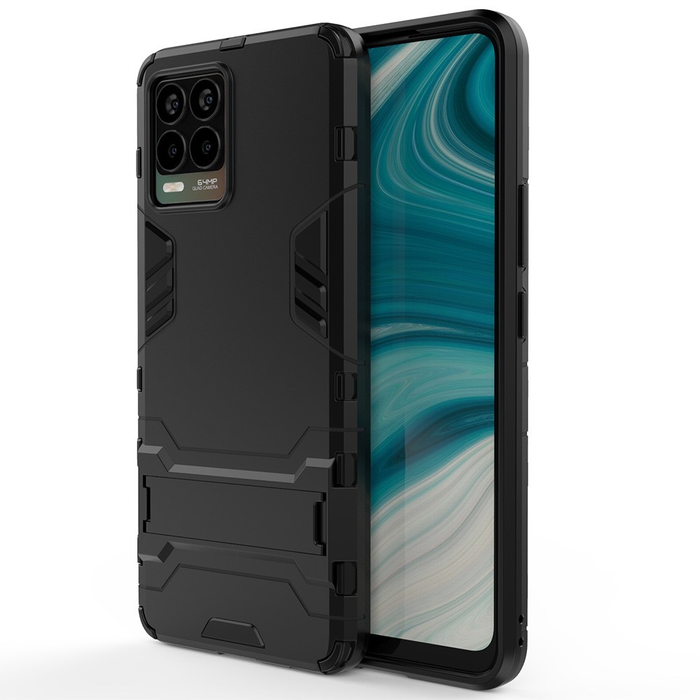 Удароустойчив Калъф  Kickstand за Realme 8 4G, Черен