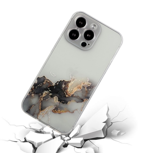 Силиконов калъф Marble за iPhone 13 Pro Max, Черен Мрамор