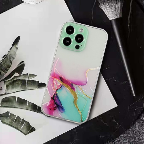 Силиконов калъф Marble за iPhone 13 Pro Max, Зелен Мрамор