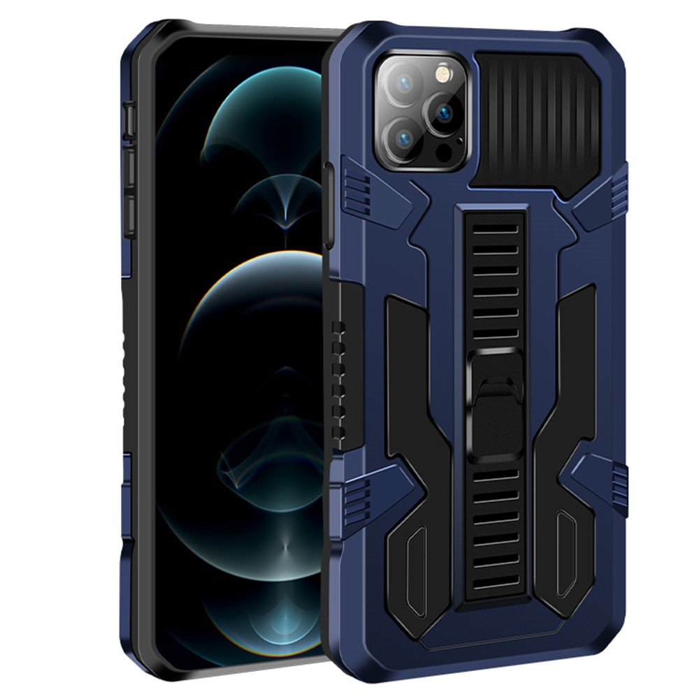 Удароустойчив калъф Warrior Kickstand за iPhone 13 Pro, Син
