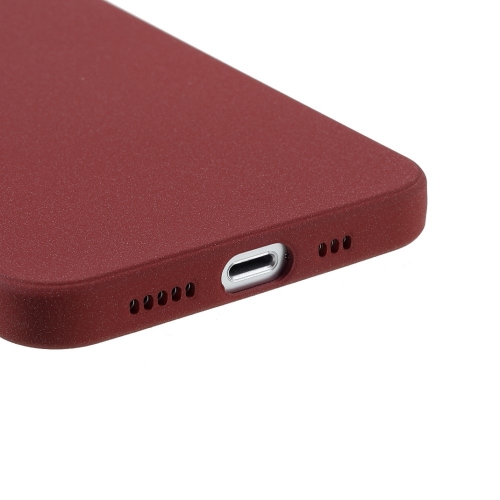Матиран Силиконов Калъф Matte Wear-Resistant за iPhone 13 mini, Червен