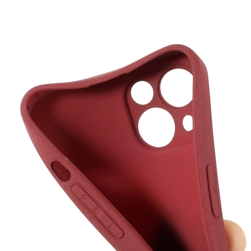 Матиран Силиконов Калъф Matte Wear-Resistant за iPhone 13 mini, Червен