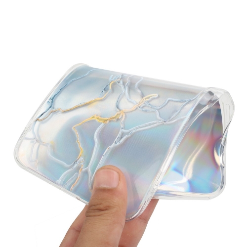 Силиконов калъф Marble за Samsung Galaxy S21 FE, Бяло и жълто