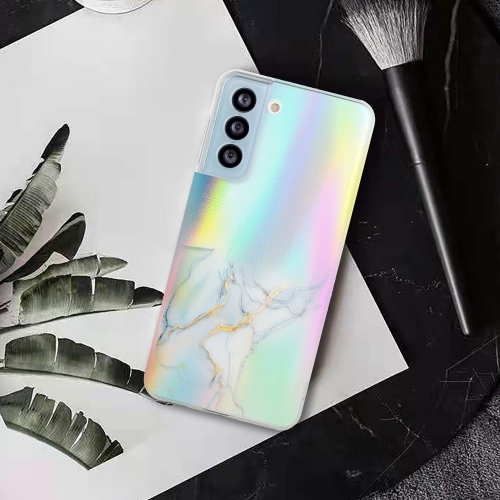 Силиконов калъф Marble за Samsung Galaxy S21 FE, Бяло и жълто