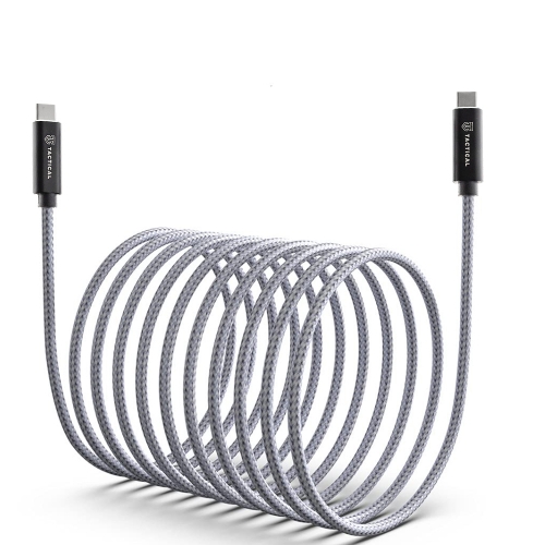 USB Кабел Tactical Fast Rope Kevlar USB-C към USB-C 100W 20V, 5A, 1m, Сив