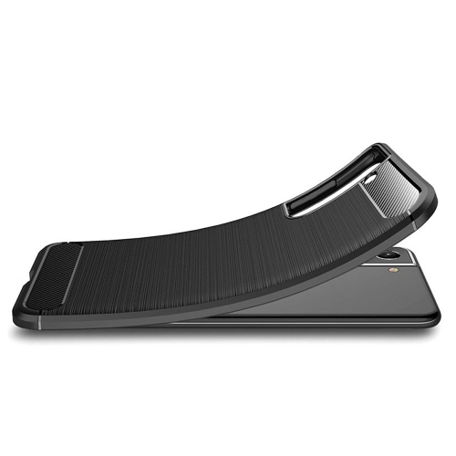 Силиконов Калъф Carbon Fibre Brushed за Samsung Galaxy S22 Plus, Черен