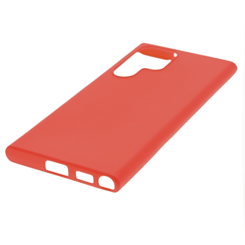 Силиконов калъф Matte за Samsung Galaxy S22 Ultra, Червен