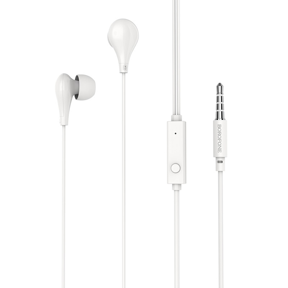 Слушалки с микрофон BOROFONE Milo BM24, Бял