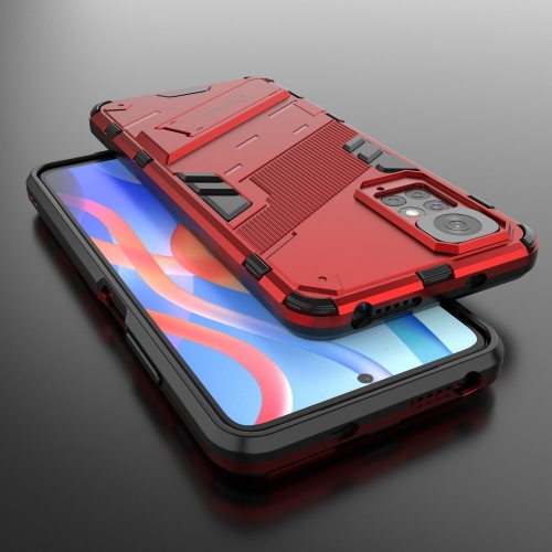 Удароустойчив калъф Hybrid Design за Xiaomi Redmi Note 11 4G, Червен