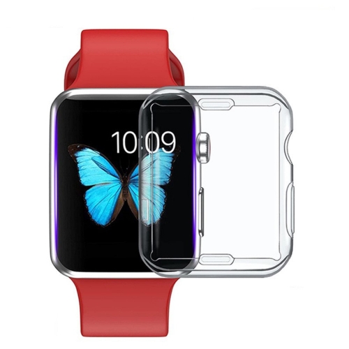 Силиконов калъф за Apple Watch Series 7 41mm, Прозрачен -Бял