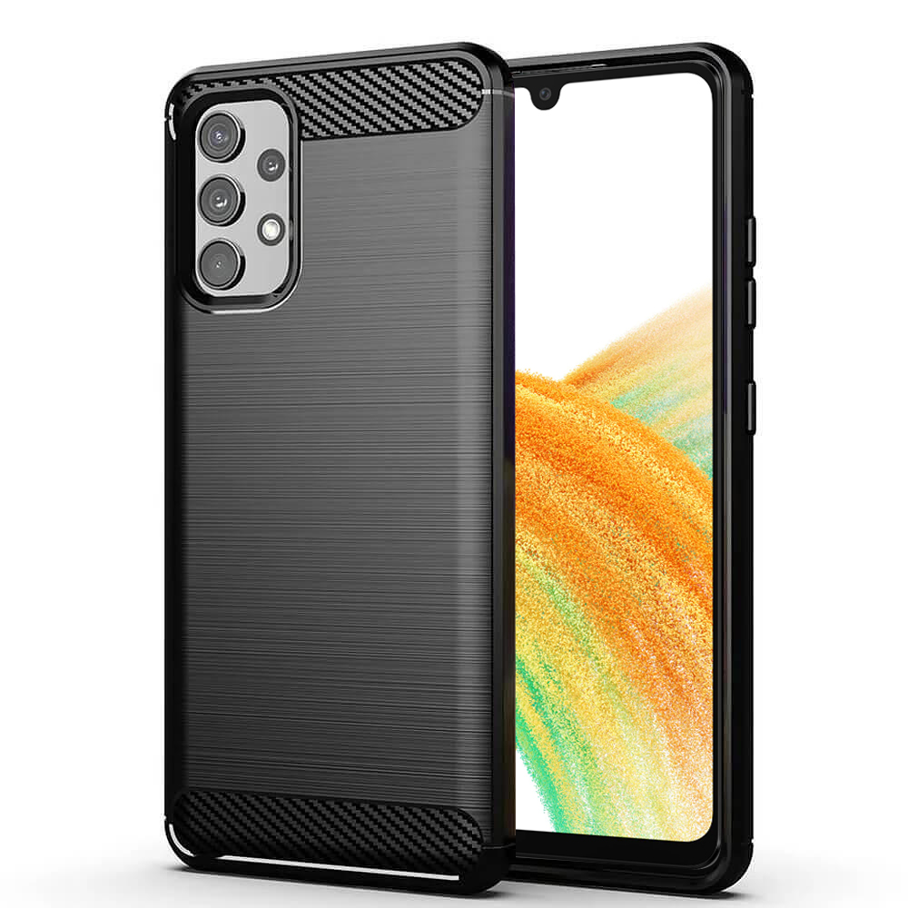 Силиконов Калъф Carbon за Samsung Galaxy A33 5G, Черен