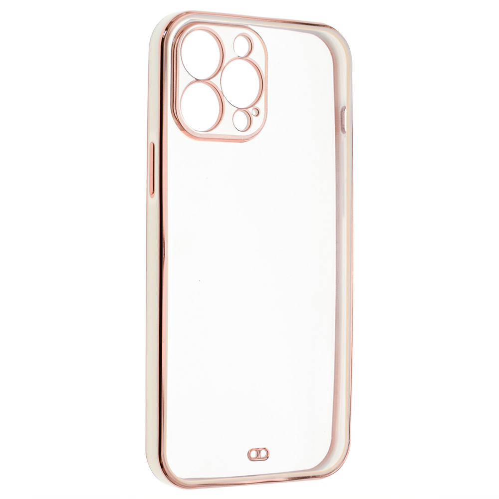 Силиконов калъф Luxury за iPhone 13 Pro Max, Бял
