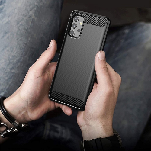 Силиконов Калъф Carbon Fibre Brushed за Samsung Galaxy A53 5G, Черен