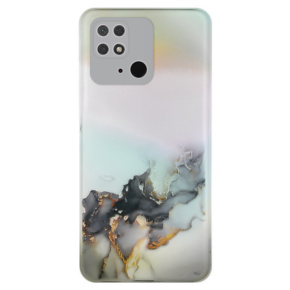 Силиконов Калъф Marble за Xiaomi Redmi 10C, Черен