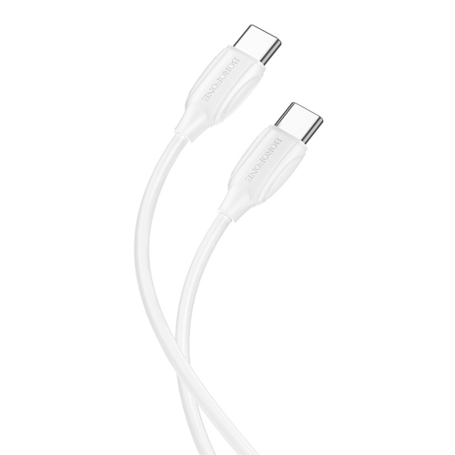 Кабел Borofone BX19 Double, Speed, от Type C към Type C, PD, 60W, 3A, Бял