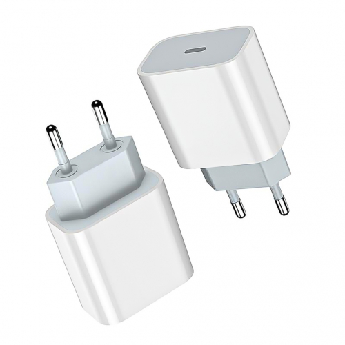 Зарядно Prestico F8S, 220V, USB-C, с кабел USB-C към USB-C, 20W, PD, Бял