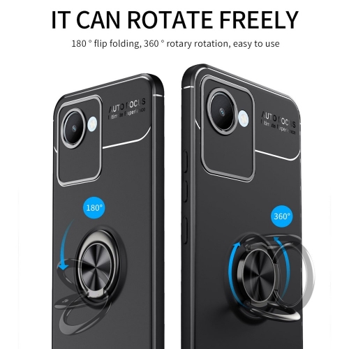 Силиконов калъф Ring Magnetic за Realme C30 4G, Черен