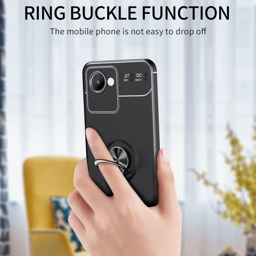 Силиконов калъф Ring Magnetic за Realme C30 4G, Черен