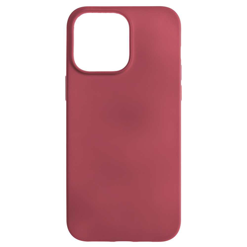 Силиконов калъф Level за iPhone 14 Pro Max, Тъмно червен