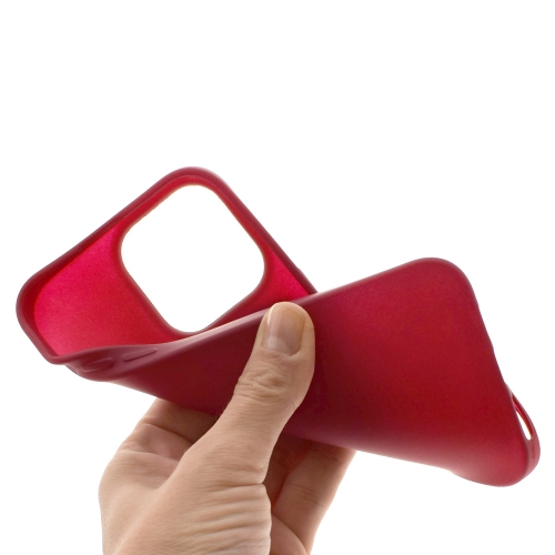 Силиконов калъф Level за iPhone 14 Pro Max, Тъмно червен