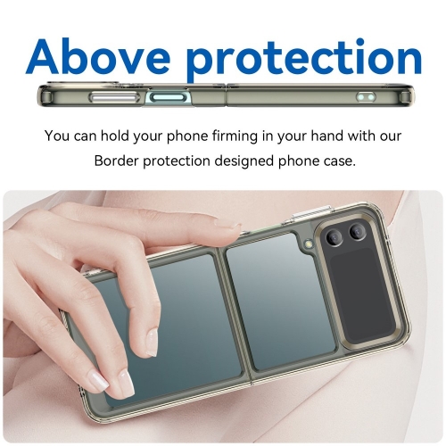 Удароустойчив калъф Acrylic Hybrid за Samsung Galaxy Z Flip4 5G, прозрачен-сив